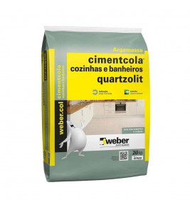 Argamassa Cozinha e Banheiro 20kg cinza Quartzolit