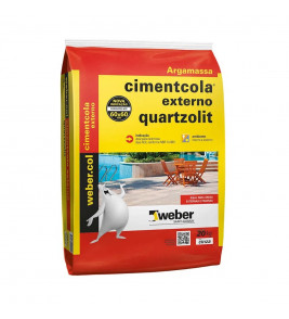 Argamassa Cimentcola externo ACII 20Kg cinza Quartzolit