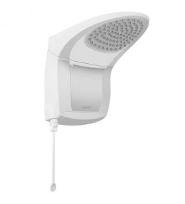 Ducha Acqua Jet Ultra 5500W com Haste Para Controle de Temperatura Branco e Cromado - Lorenzetti