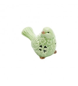 Pássaro Decorativo Cerâmica Verde Claro 9,5 x 6,5 x 8,5 cm Lyor