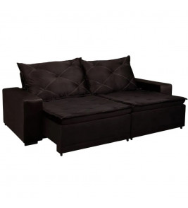 SOFA MILAO RETRATIL 2 MOD INCA MARROM