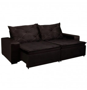 SOFA MILAO RETRATIL 2 MOD INCA MARROM