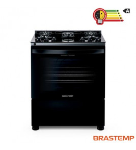 Fogão de Piso Brastemp de 05 Bocas com Mesa de Vidro e Turbo Chama - BFS5VCE