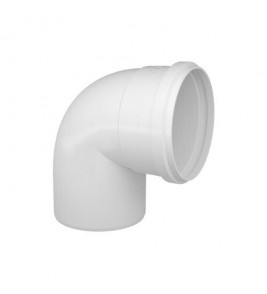 Joelho 90° em PVC para Esgoto 75 mm Branco