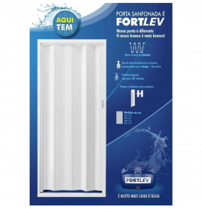 Porta Sanfonada Pvc Branca 2,10 X 0,60 - Fortlev