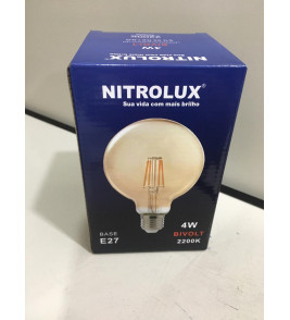  LAMPADA GLOBINHO FILAM LED SG95 E27 4W 2200K 2288 NITROLUX