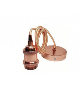 BOCAL PENDENTE COBRE ROSE E27