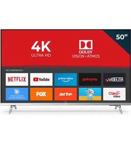 Smart TV AOC 50" 4K 50U6305/78G UHD 3 HDMI 2 USB HDR10+ Dolby Vision Dolby Atmos Bluetooth Wifi - Bordas ultrafinas