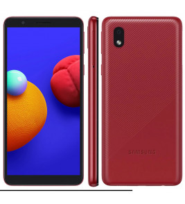 Smartphone Samsung Galaxy A01 Core Vermelho 32GB, Tela Infinita de 5.3”, Câmera Traseira 8MP, Android GO 10.0, Dual Chip e Processador Quad-Core