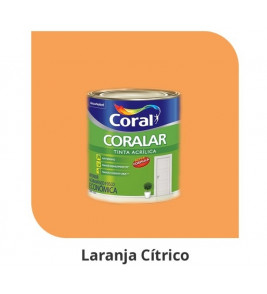 TINTA CORALAR ACRÍLICO FOSCO LARANJA CÍTRICO 3,6 L - CORAL