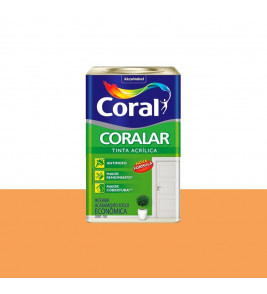 Tinta Acrílica Fosca Coralar Laranja Cítrico 18L - Coral