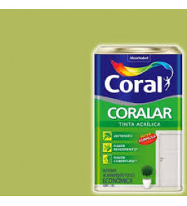 Tinta Coralar Acrílico Fosco Verde Limão 18L