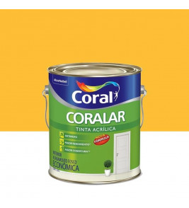 TINTA CORALAR ACRÍLICO FOSCO AMARELO FREVO 3,6 L - CORAL