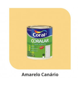 Tinta Acrílica Fosca Coralar Amarelo Canário 3,6L - Coral 