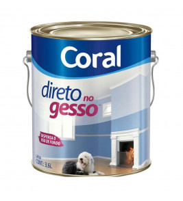 Tinta Direto no Gesso acrílica 3,6 litros branco Coral Branco