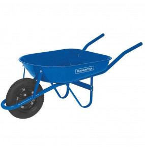 Carrinho De Mão 50l Caçamba Redonda Rasa Tramontina